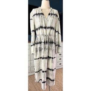 Anthropologie Cloth & Stone Tie Dye Midi Dress M